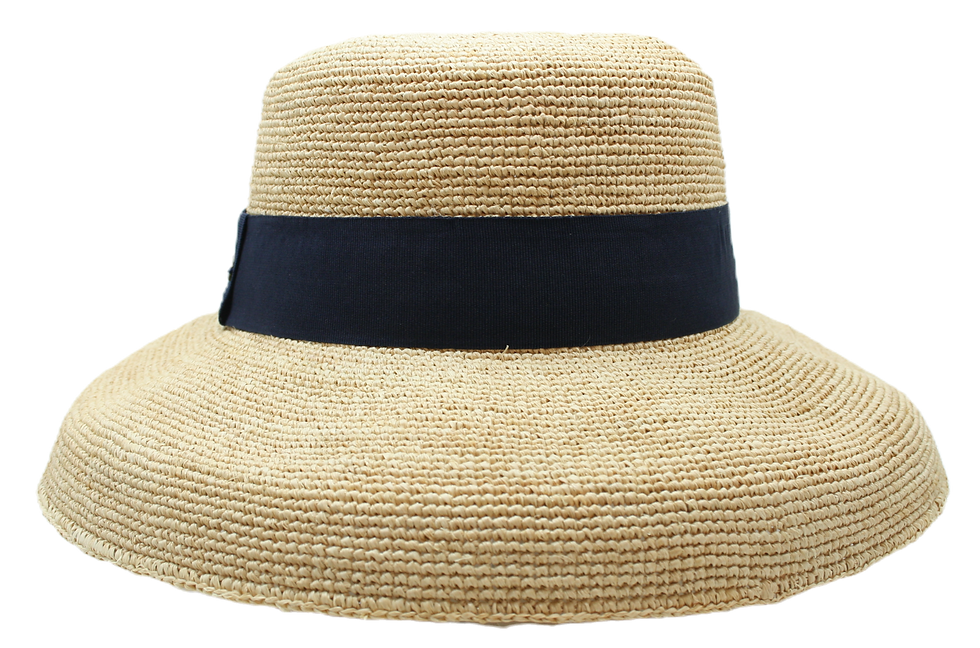 Miniature : Chapeau Auréga Candida Raphia Crochet Fino
