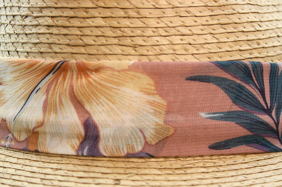 Miniature : Chapeau Large Auréga Diana Tresse Palma Naturel Rose