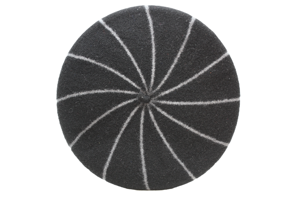 Béret Français Stand Noir gris