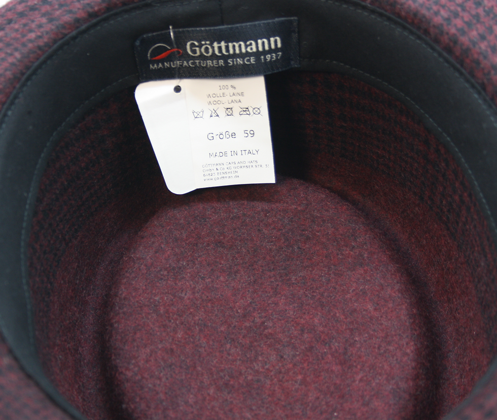 Miniature : Chapeau Göttmann Pork-Pie Bordeaux
