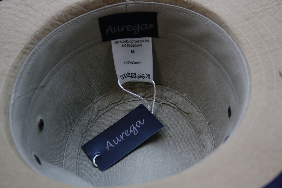 Miniature : Chapeau Auréga Auckland Coton Beige Navy