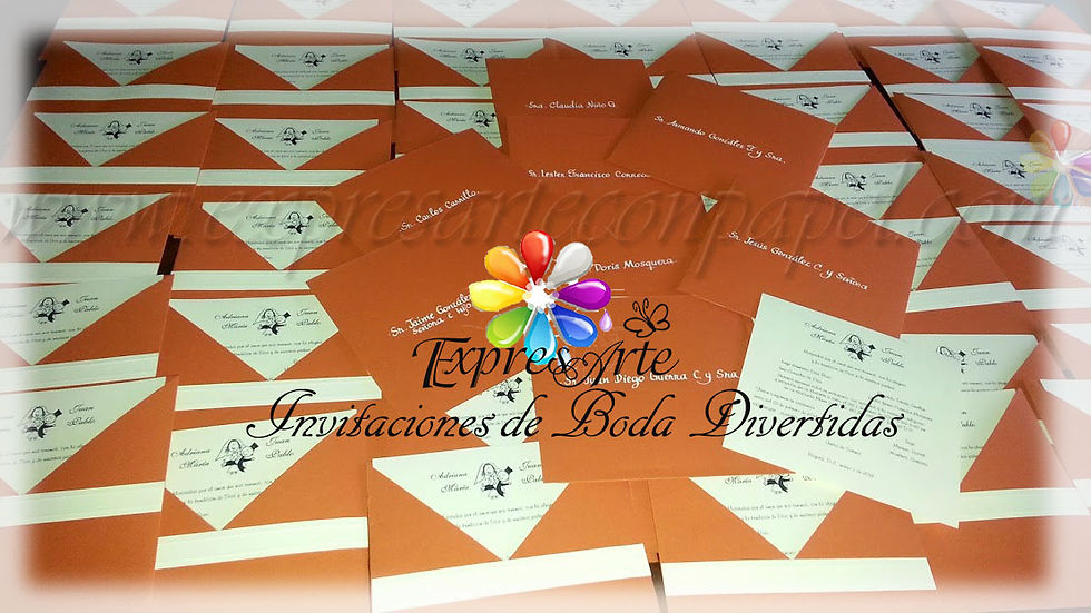 Invitaciones divertidas | ExpresArte con Papel | Norte Bogotá | Colombia