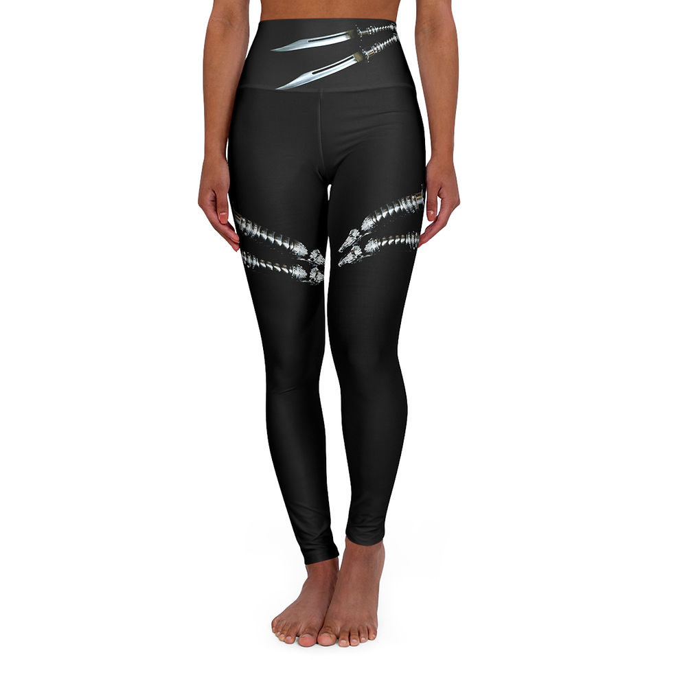 Custom print Yoga leggings with knives