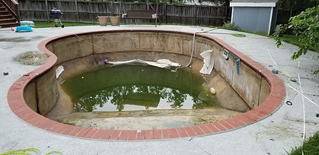 POOL VINYL LINER BEFORE