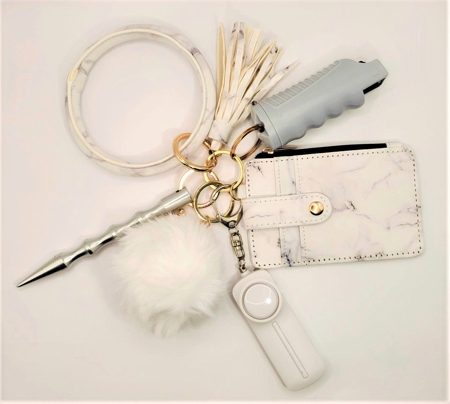 Grey Marble ID/Credit Card Holder Bangle