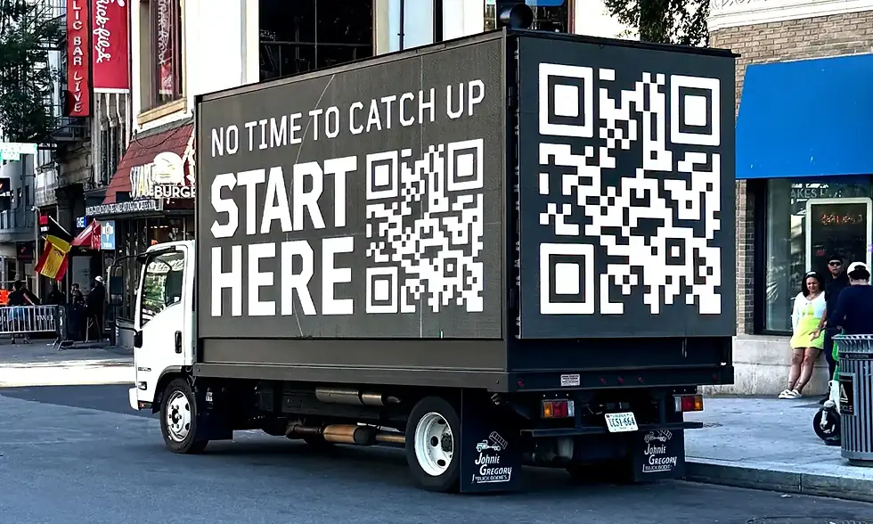 Paramount+ deployed Mobile Digital Billboards with MATV Billboards in Washington, DC to promote the second season of The Agency, using oversized QR codes and a direct streaming call to action to support Branding & Market Presence and Products & Services.