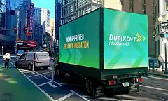 Dupixent used a Digital Mobile Billboard from MATV Billboards in Boston, MA, announcing a newly approved medication indication while supporting Branding & Market Presence, Products & Services, and patient education for the pharmaceutical brand.