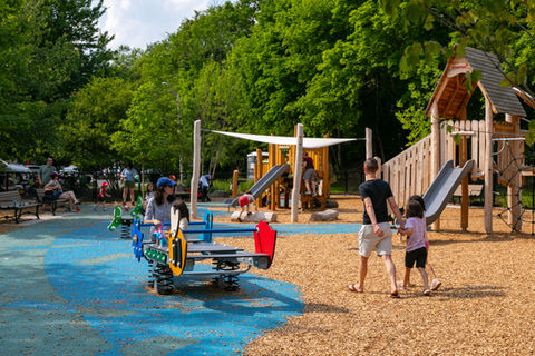 Kids playing at playground