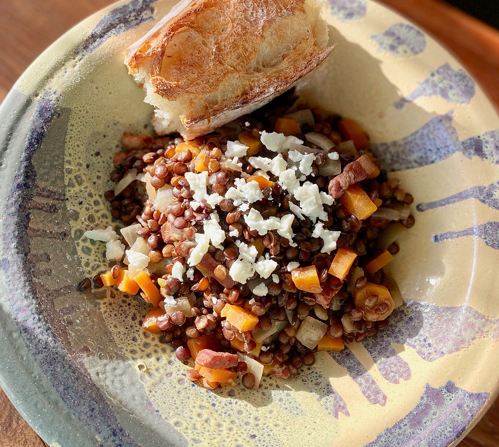 Cooking Chez Moi, French lentils, recipe for French lentils, cooking with lentils, easy French recipes, easy side dishes, lentil recipes