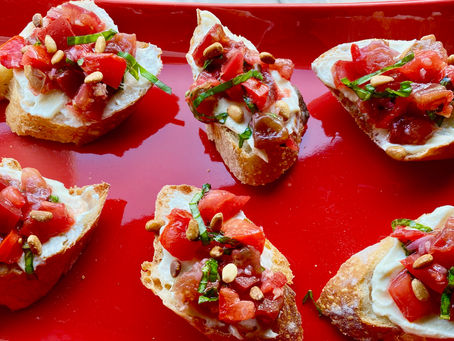 Tomato and Whipped Feta Toasts