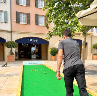 Un terrain de pétanque éphémère en libre service