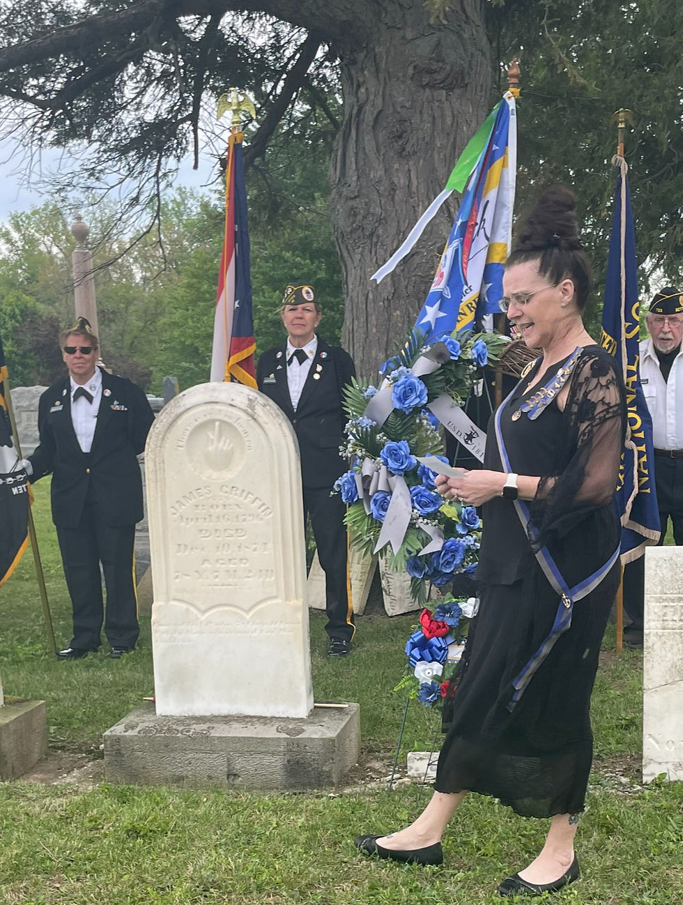 Heather Reichert, President of N.S.U.S.D. Of 1812 Ohio State Society