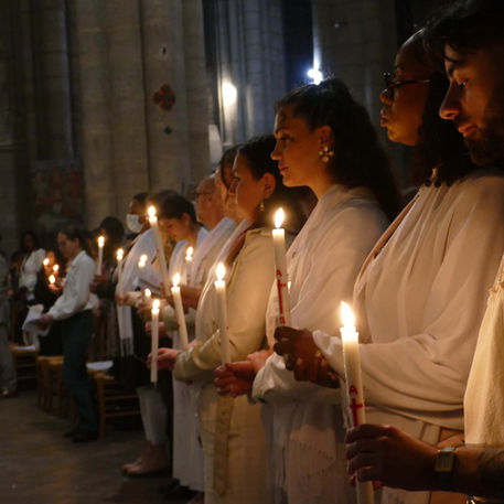Les Baptisés le soir de la veillé pascale le 19 avril 2025 - Notre-Dame des Ardents à Lagny sur Marne