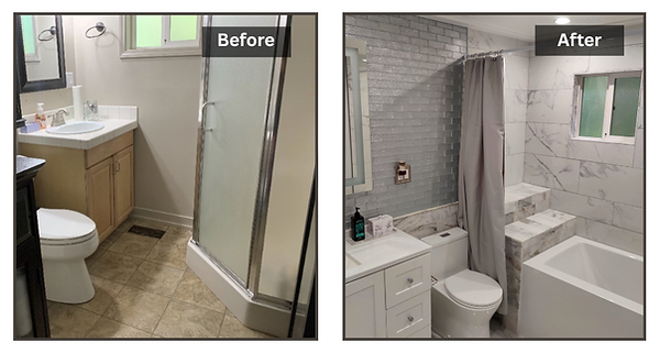 before and after tigard bathroom remodel