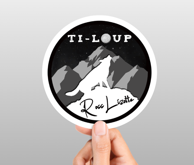Miniature : Autocollant - Ti-Loup (Étoiles)