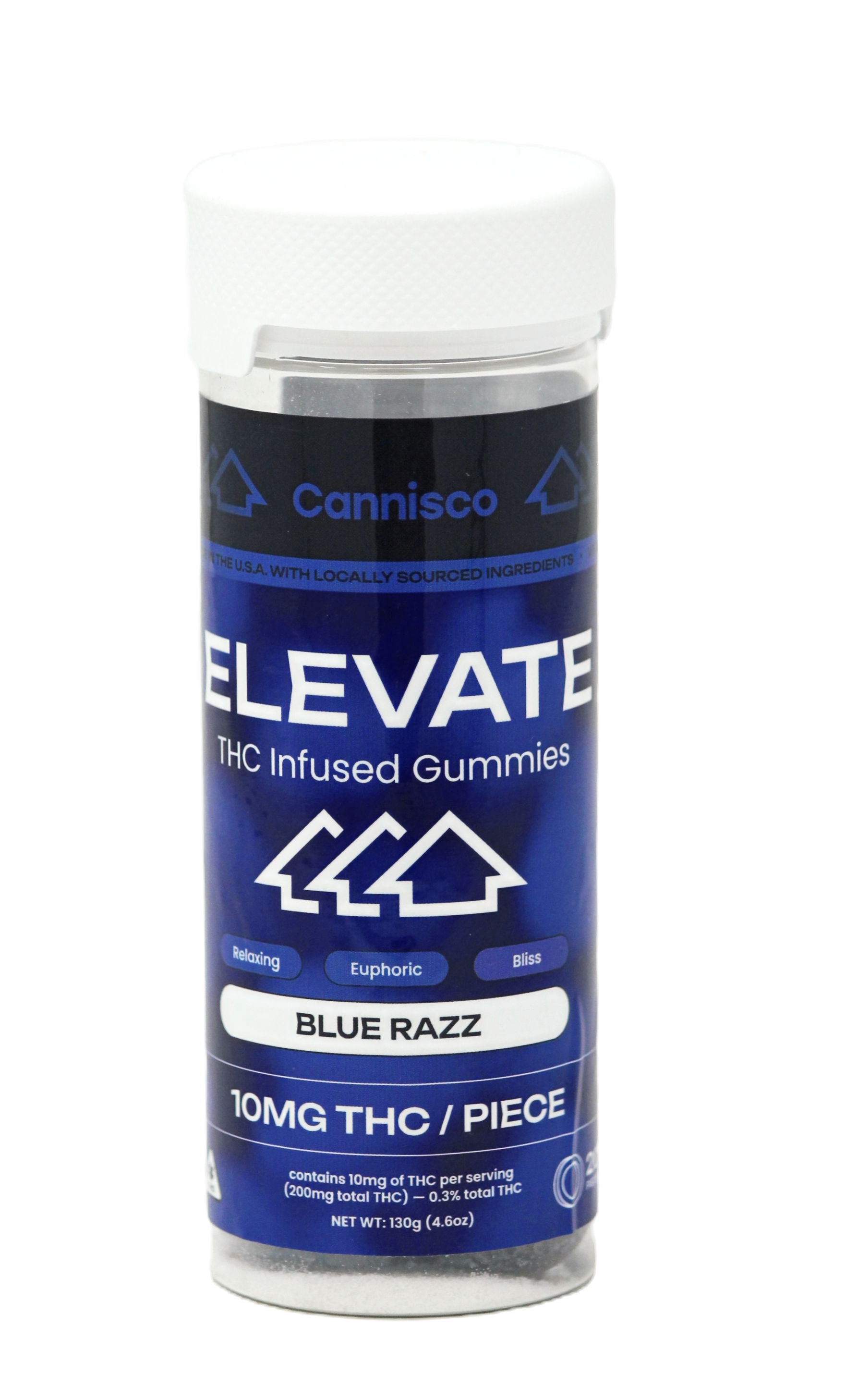 Cannisco "ELEVATE" THC Gummies: BLUE RAZZ