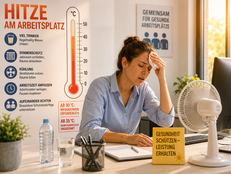 Was muss der Arbeitgeber bei hohen Temperaturen am Arbeitsplatz beachten? Welche rechtlichen Grundlagen gibt es?