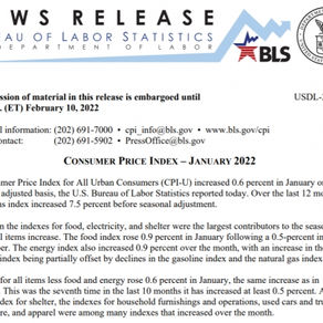 美国1月CPI涨7.5%续刷四十年新高 美联储3月加息50基点概率一日翻倍