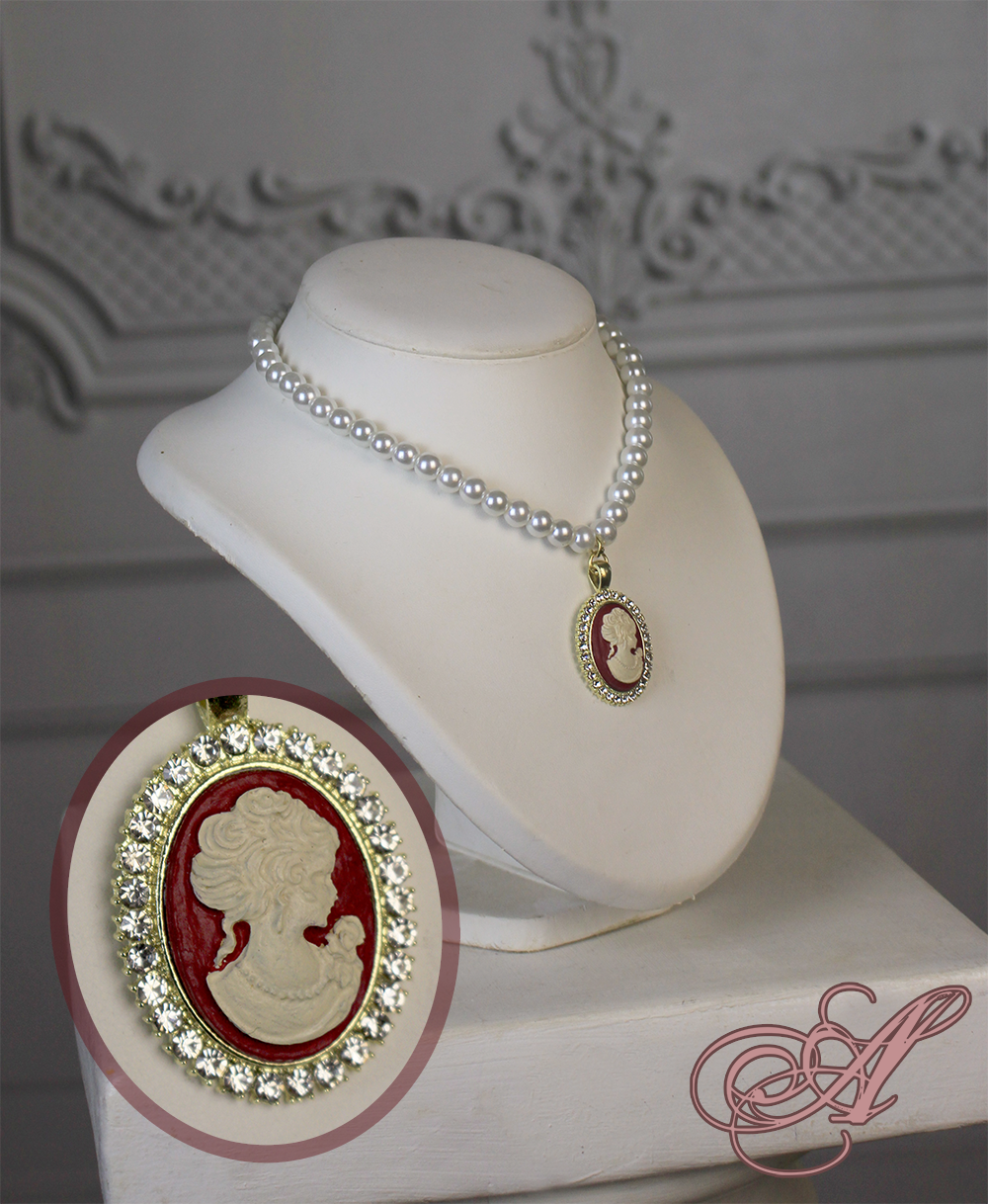 Collier de perle et camée XIXème