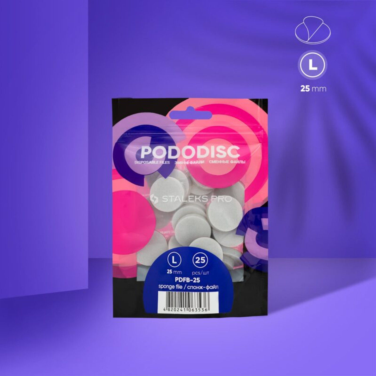 STALEKS - PODODISC L EXPERT 25 (25 pcs) Disposable files-sponges