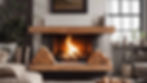 generate an image of cosy home fireplace with wood chunks stored next to fireplace.jpg