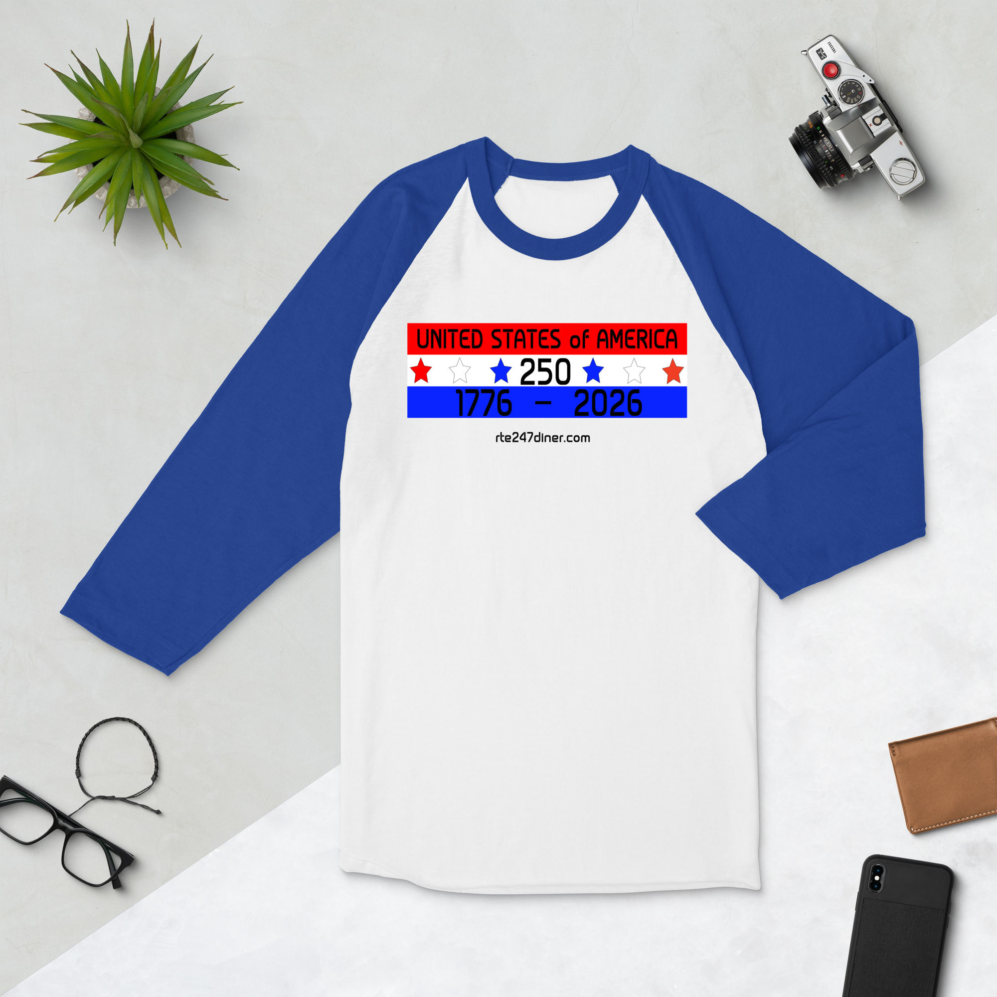 USA 250 3/4 sleeve