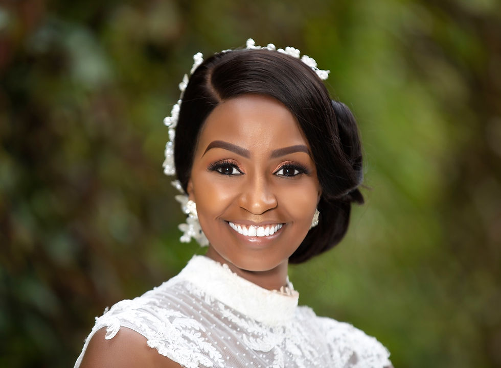 TWISTED LOW BUN Human Hair Bridal style