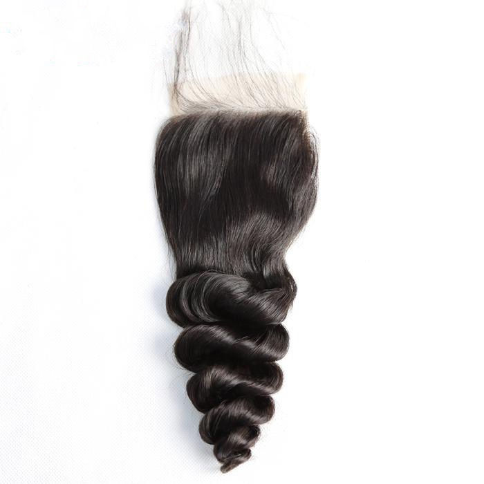 Thumbnail: Human Hair Lace Closure Loose Wave