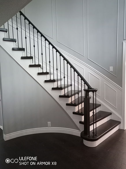 Wood Stairs or Iron Railings