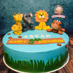 Safari Birthday Cake