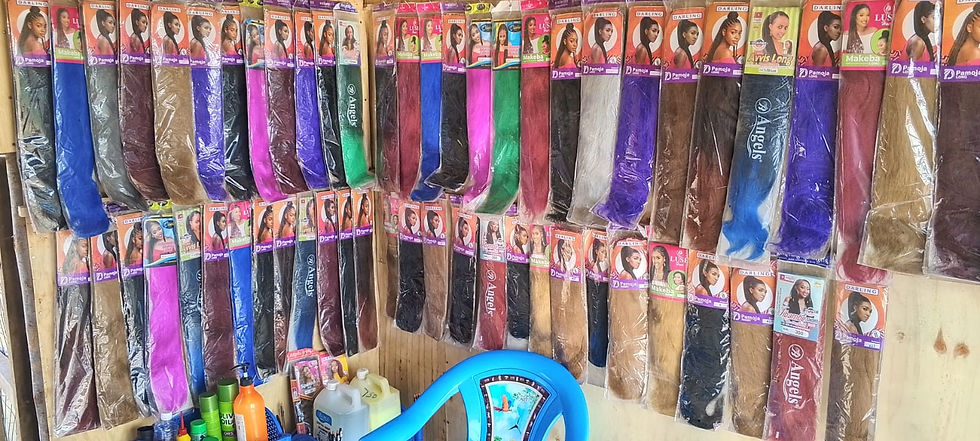 Pictured: Products at Fifi's salon. 