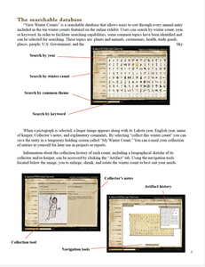 Pages of Web site featuring screenshots of the now defunct website on Lakota Winter Counts.