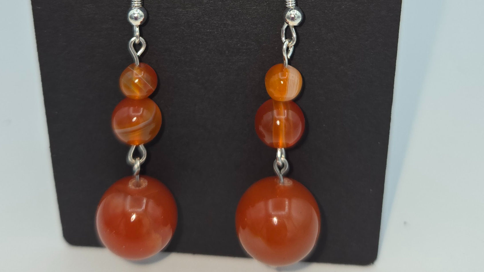 Carnelian Earrings 2.25in
