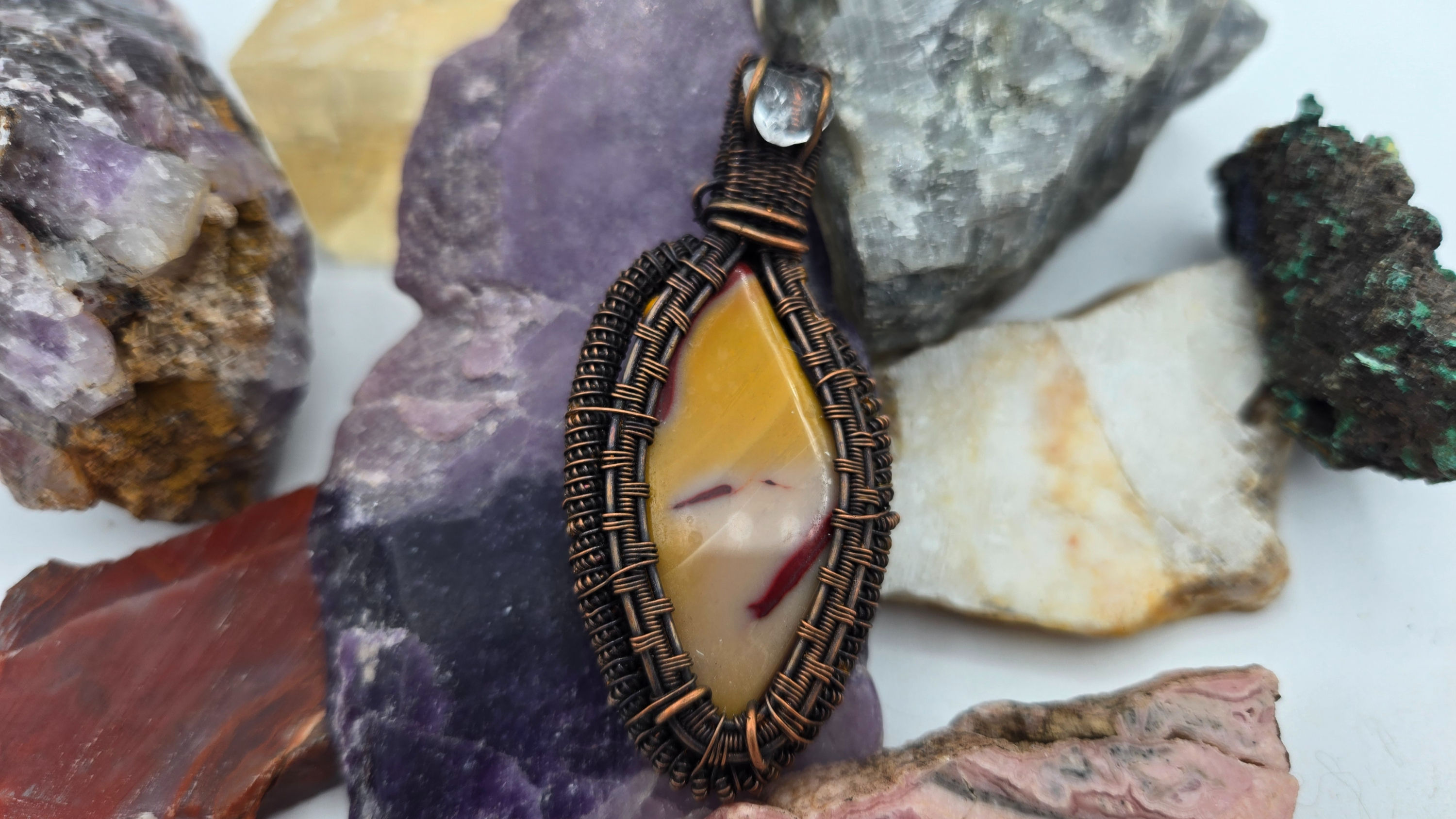 Mookite Pendant in Antique Copper 2.5in