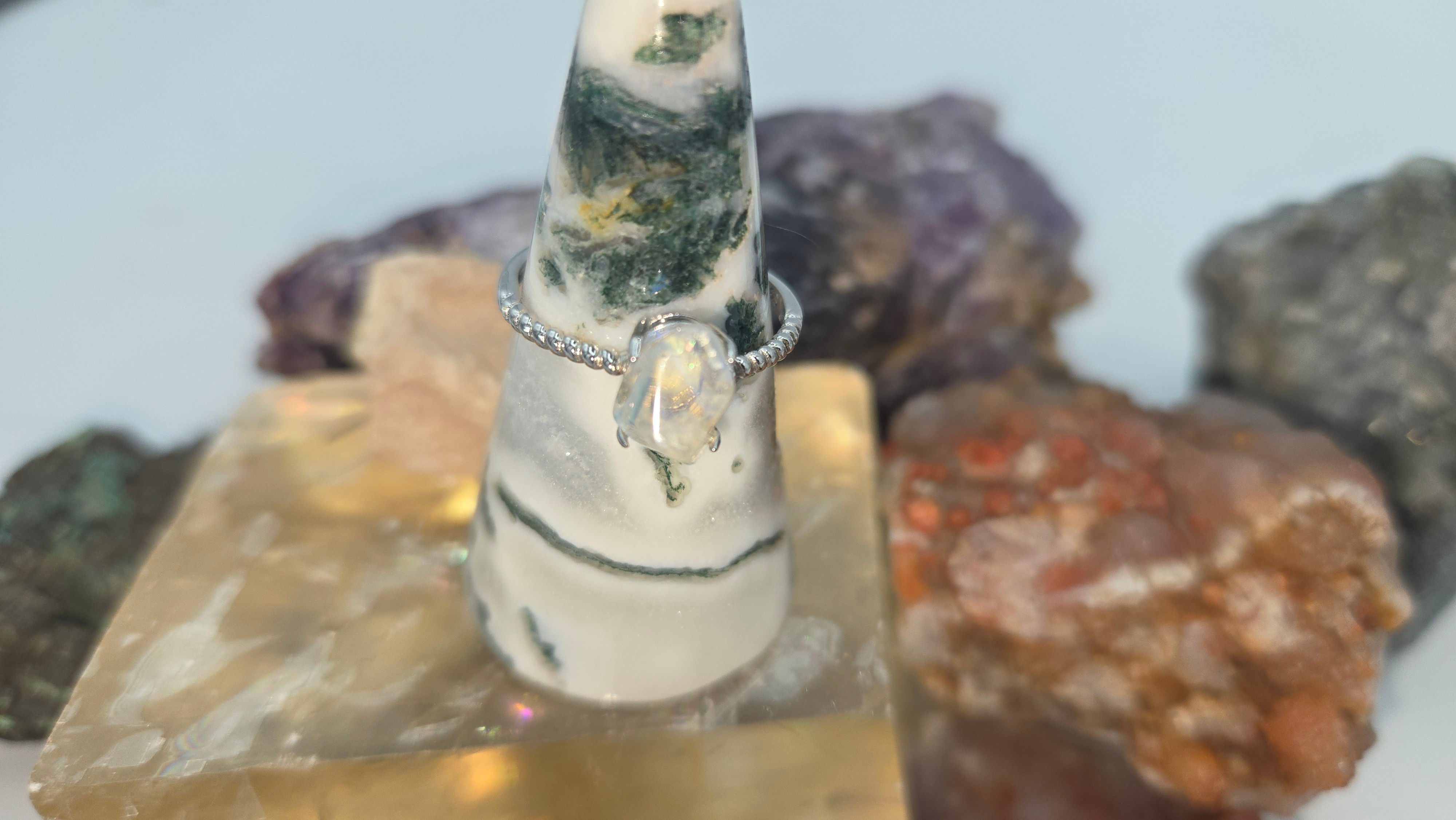 Moonstone s925 Adjustable Ring