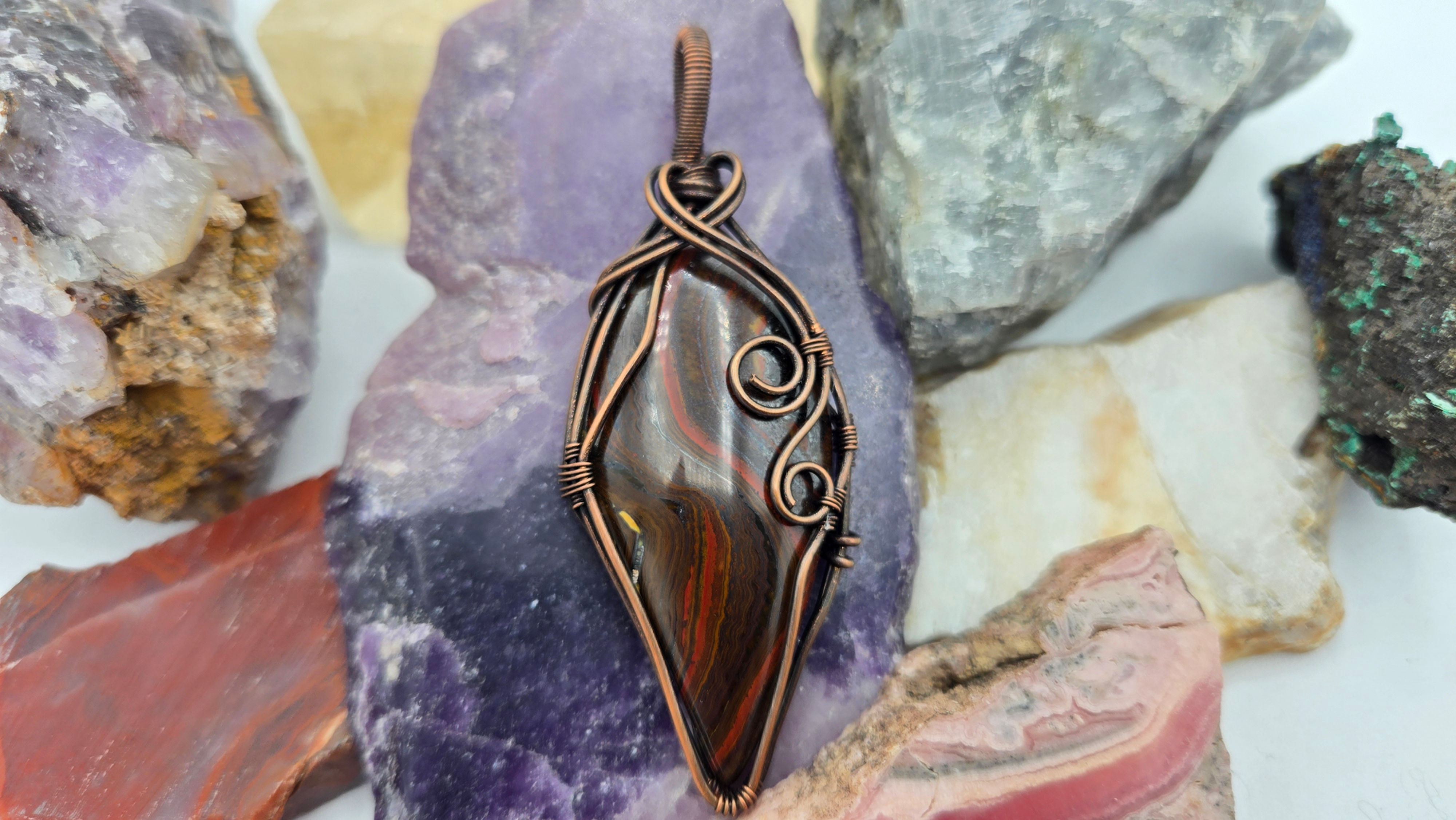 Tiger Iron Pendant 3in