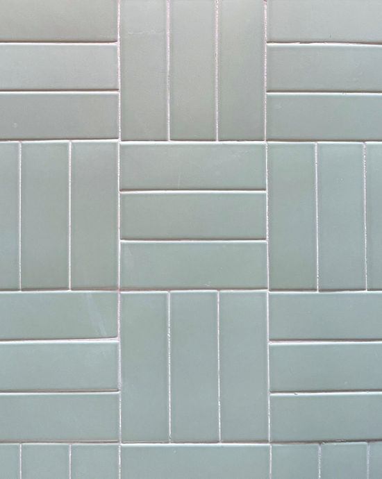 salle de bain carreaux verts style rétro paris calepinage en quinconce