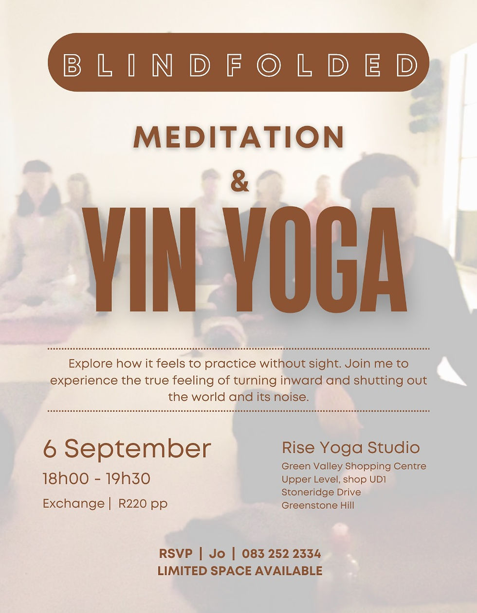 Blindfolded Yin Yoga