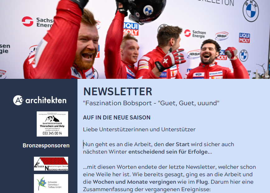 Newsletter Pascal Moser