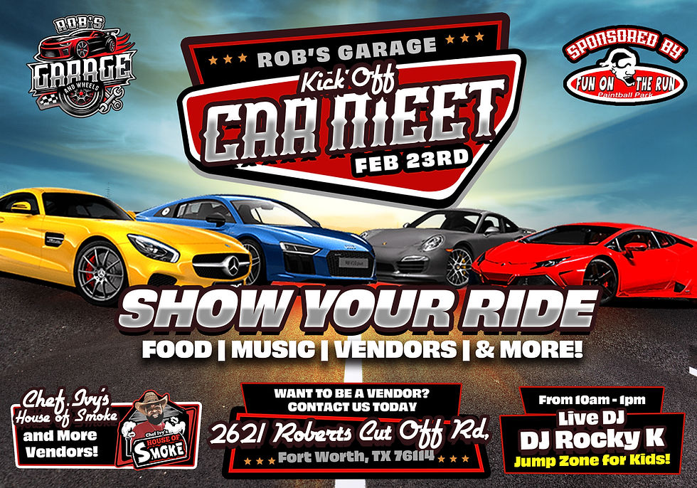 Chef Ivy will Be At Robs Garage Event