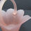 Thumbnail: Old Vintage Mikasa Love Pink Frosted Glass Tulip Basket Vase
