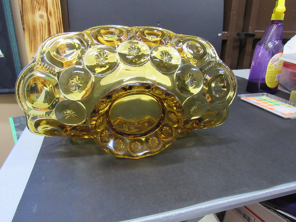 Thumbnail: Old Vintage Banana Boat Amber Glass