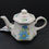 Thumbnail: Old Vintage Sadler England Porcelain Teapot Floral Basket Weave Blue Flower