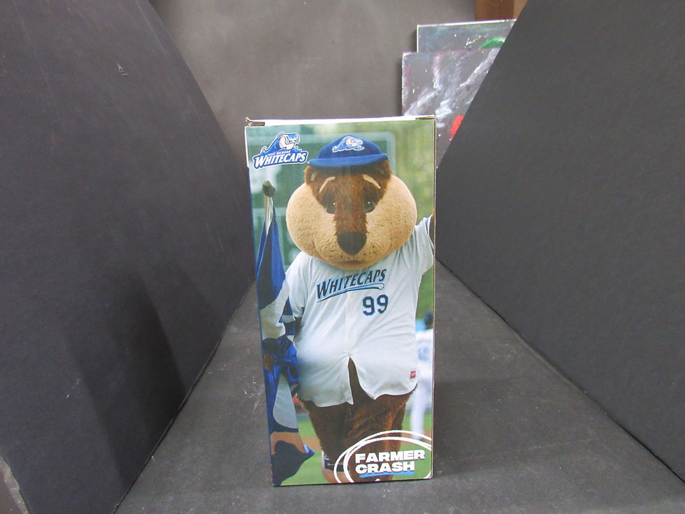 Thumbnail: West Michigan Whitecaps Farmer Crash Mascot Bobble Head