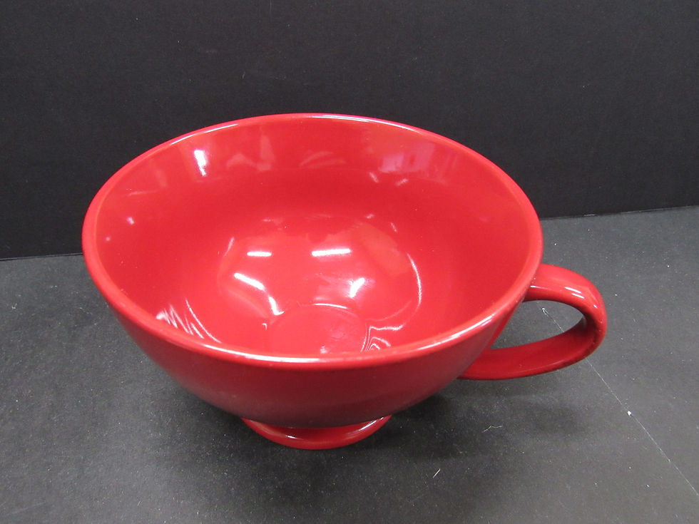 World Market Red Large Ceramic Tea Cereal Coffee Soup Mug