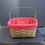Thumbnail: Old Vintage Larger Longaberger Basket with Red Liner