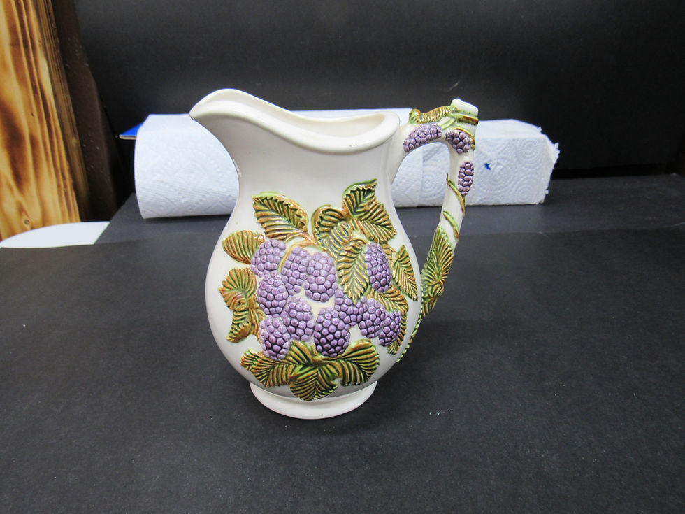 Thumbnail: Old Vintage Atlantic Mold Boysenberry Pitcher