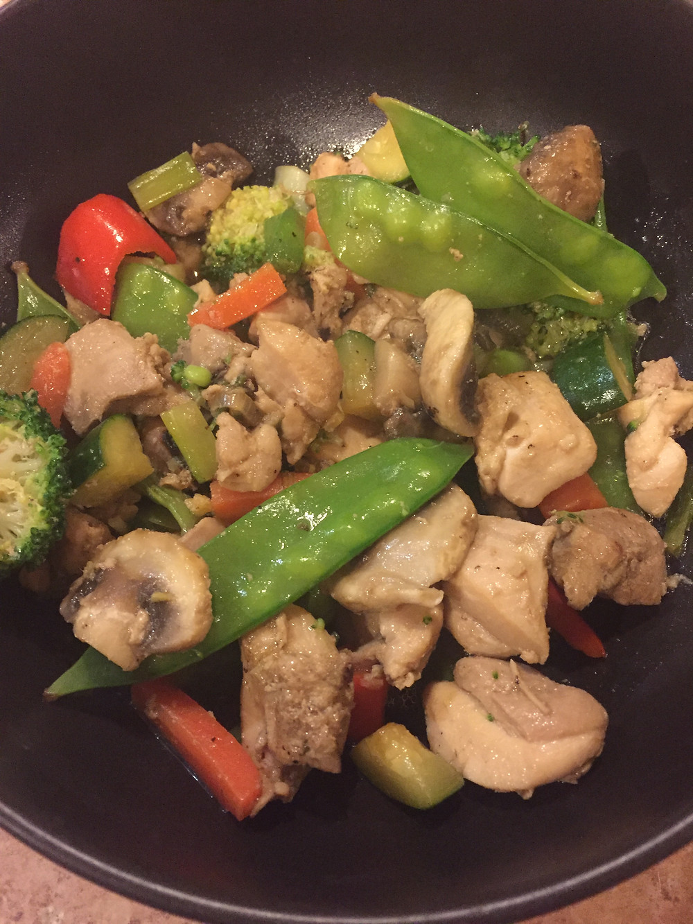 chicken stir fry with mixed vegetables
