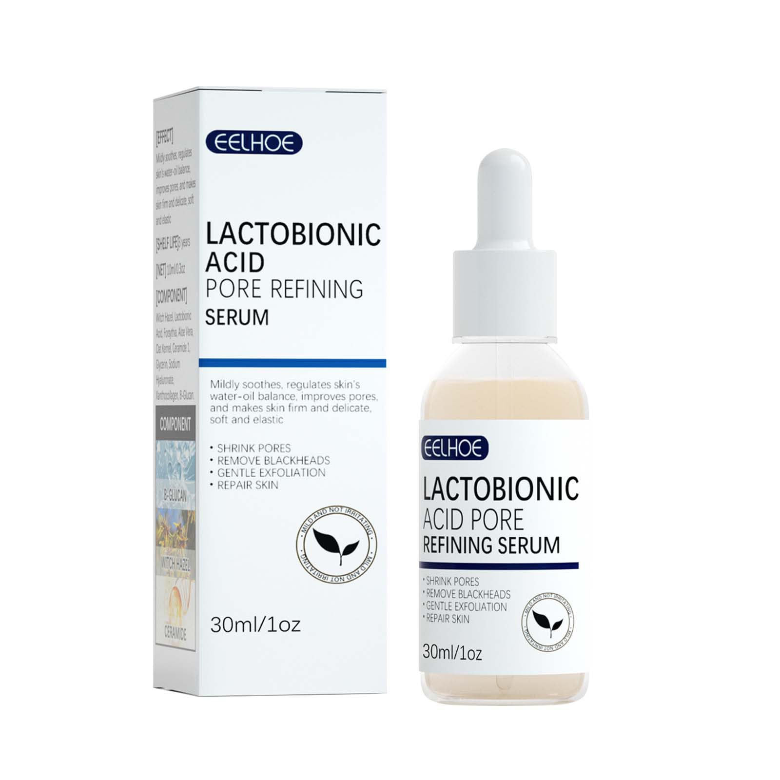 Lactobionic Acid Pore Refining SerumMinimize Pores Serum Gentle Formula Clean Po