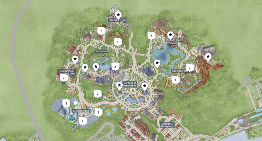 上海迪士尼地圖